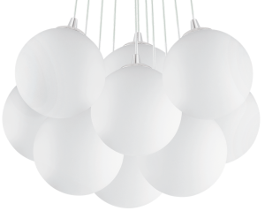 Włoska lampa wisząca szklane kule Ideal Lux 131924 Mapa Plus 11xE14 58cm