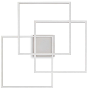 Płaska biała lampa sufitowa o geometrycznym kształcie Ideal Lux 230702 Frame-2 35W 3000K 4950LM 59cm x 9cm