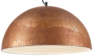 Półkolista lampa wisząca z cortenu Ideal Lux 174228 Folk E27 50cm x 242cm