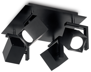 Lampa sufitowa punktowa spot cztery reflektory na kwadratowej podstawie Ideal Lux 156712 Mouse 4xGU10