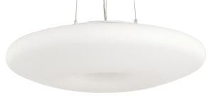 Lampa wisząca biały szeroki szklany klosz donut Ideal Lux 019734 Glory 3xE27 50cm x 235cm