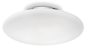 Lampa sufitowa płaski okrągły biały plafon donut Ideal Lux 32030 Smarties 3xE27 50cm x 12cm