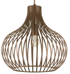 Brązowa lampa wisząca z metalowym kloszem w kształcie cebulki Ideal Lux 205298 Onion E27 38cm x 252cm
