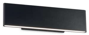 Czarna płaska lampa ścienna kinkiet światło góra - dół Ideal Lux 173252 Desk LED 12,5W 740LM 3000K 104stopnie 28cm