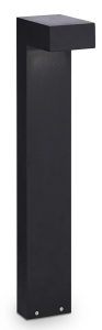 Czarna aluminiowa zewnętrzna lampa stojąca słupek ogrodowy Ideal Lux 115115 Sirio 2xG9 IP44 60cm