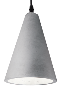 Lampa wisząca z szarym betonowym kloszem Ideal Lux 110424 Oil-2 E27 15cm x 235cm