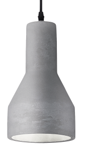 Lampa wisząca z szarym betonowym kloszem Ideal Lux 110417 Oil-1 E27 15cm x 240cm
