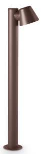 Kawowa aluminiowa stojąca lampa zewnętrzna słupek ogrodowy Ideal Lux 213101 Gas E27 IP43 80cm