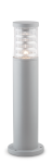 Szara aluminiowa zewnętrzna lampa stojąca słupek ogrodowy Ideal Lux 248288 Tronco E27 IP44 40cm