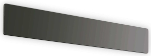 Czarna prostokątna lampa ścienna płaski długi 53cm kinkiet Ideal Lux 179322 Zig Zag LED 23W 2900LM 3000K