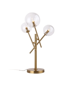 Mosiężna lampa stołowa z kloszami kulami MaxLight T0035 Lollipop 3xG9 57cm