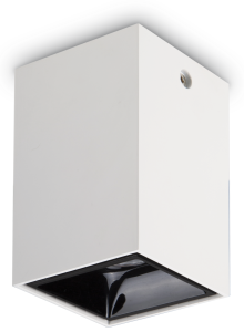 Biało czarna prostokątna lampa sufitowa punktowa spot Ideal Lux 206011 Nitro LED 15W 1350LM 3000K CRI90 36stopni 11cm x 7,5cm