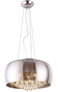 Lampa wisząca szklany klosz z kryształkami MaxLight  P0076-06X Moonlight 6xG9 50cm