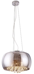 Lampa wisząca z okrągłym szklanym kloszem i kryształkami Max Light P0076-05LMoonlight 5xG9 40cm