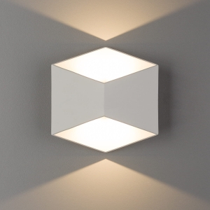 Foremna biała łazienkowa lampa ścienna kinkiet Nowodvorski 8143 Triangles LED 2x5W 3000K IP54