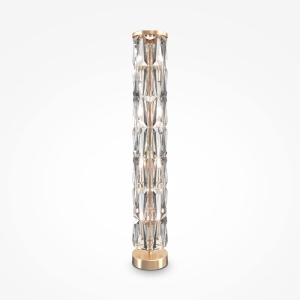 Kryształowa złota lampa podłogowa Maytoni MOD043FL-08G Puntes 8xE14 126cm x 20cm