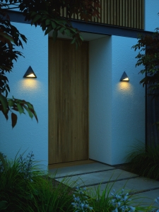 Czarna zewnętrzna lampa ścienna stożek Nordlux 2320651003 Konit GU10 IP44