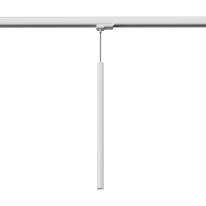 Biała lampa wisząca smukły walec na szynę 3-fazową Thoro MYL.00020 Pastelo z żarówką G9 3000K 4,5W 450LM