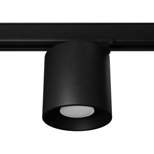 Czarny reflektor tuba walec na szynę 3-fazową Thoro MYL.00032 Orbis z żarówką GU10 7W 510LM 3000K 10x10cm