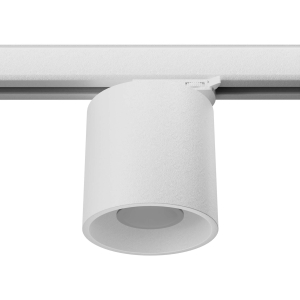 Biały reflektor tuba walec na szynę 3-fazową Thoro MYL.00036 Orbis z żarówką GU10 7W 530LM 4000K 10x10cm