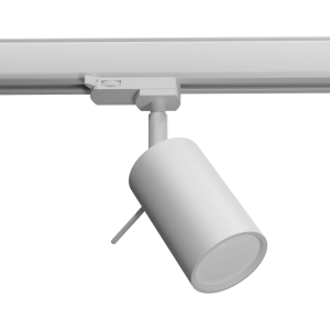 Biały reflektor na szynę 3-fazową Thoro MYL.00047 Ring z żarówką GU10 7W 510LM 3000K