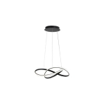 Czarna nowoczesna lampa wisząca spirale LVT 2661 Tavi LED 30W 4000K 50cm