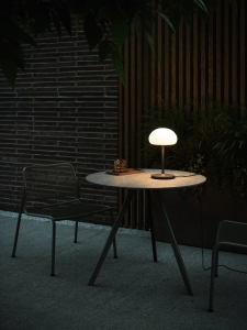 Szara zewnętrzna lampa stojąca grzybek Nordlux 2320715010 Sponge LED 4,8W IP44 35cm