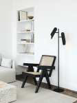 Nowoczesna czarna skandynawska lampa stojąca podłogowa Nordlux 2320314003 Rochelle 2xGU10 145cm