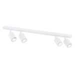 Biała listwa z czterema regulowanymi reflektorami GU10 Emibig 1313/4 Flash 70cm
