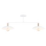 Biało złota podwójna lampa sufitowa z drucianymi kloszami Emibig 1321/2 Spirit 2xE27 100cm