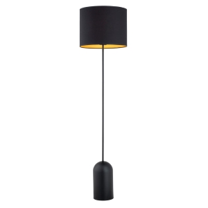Czarno złota lampa podłogowa stojąca z abażurem Emibig 1323/LP1 Aspen E27 142cm