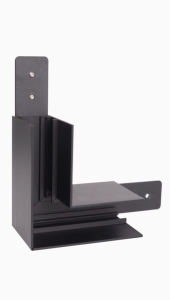 Czarny łącznik mechaniczny głęboki kątowy L do szyn magnetycznych natynkowych Max Light MT0003