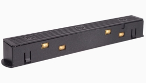 Czarny prosty łącznik zasilający do szyn magnetycznych Max Light MA0002