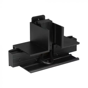 Czarny łącznik mechaniczny płytki T do szyn magnetycznych natynkowych Max Light MT0017