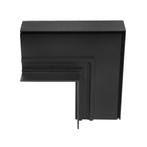 Czarny łącznik mechaniczny płytki kątowy L do szyn magnetycznych natynkowych Max Light MT0014