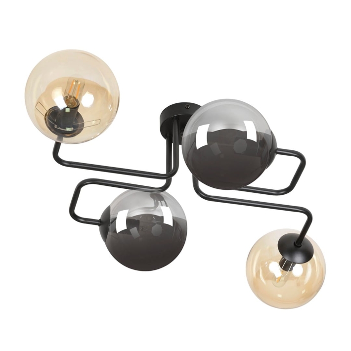 Lampa EMIBIG Brendi 843/4M2 czarny - 9b9bf14ad6b9b2a31ca9550386538bee