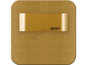 Lampa wpuszczana ścienna schodowa Skoff MB-SAL-M-H-1-ML-ML-01 Salsa Short Led Light 230V AC 1,8W IP20 3000K mosiądz mat