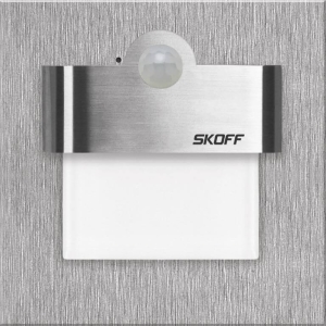 Lampa wpuszczana ścienna schodowa Skoff MM-TAN-K-N-1-ML-ML-01 Tango LED PIR 120 Motion Sensor Light 230V AC 2,4W IP20 4000K szlif Inox Czujnik PIR 120º