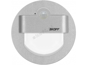 Lampa wpuszczana ścienna schodowa Skoff MJ-RUE-G-H-1-ML-ML-01 Rueda LED PIR 120 Motion Sensor Light 10V DC 1,0W IP20 3000K aluminium Czujnik PIR 120º