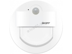 Lampa wpuszczana ścienna schodowa Skoff MJ-RUE-C-N-1-ML-ML-01 Rueda LED PIR 120 Motion Sensor Light 10V DC 1,0W IP20 4000K biały mat Czujnik PIR 120º