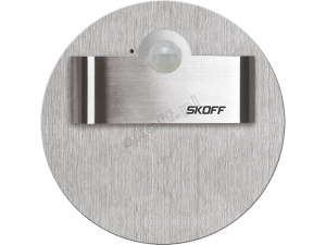 Lampa wpuszczana ścienna schodowa Skoff MN-RUE-K-H-1-ML-ML-01 Rueda Short LED PIR 120 Motion Sensor Light 230V AC 2,4W IP20 3000K szlif Inox Czujnik PIR 120º