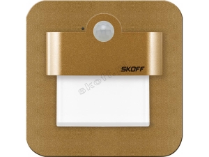 Lampa wpuszczana ścienna schodowa Skoff MJ-SAL-M-N-1-ML-ML-01 Salsa LED PIR 120 Motion Sensor Light 10V DC 1,0W IP20 4000K mosiądz mat Czujnik PIR 120º