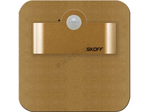 Lampa wpuszczana ścienna schodowa Skoff MN-SAL-M-N-1-ML-ML-01 Salsa Short LED PIR 120 Motion Sensor Light 230V AC 2,4W IP20 4000K mosiądz mat Czujnik PIR 120º