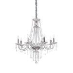 Klasyczny żyrandol z kryształami Ideal Lux 168777 Amadeus sp8 8xE14 80cm