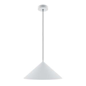 Lampa wisząca z białym kloszem stożkiem Maytoni MOD167PL-01W Basic E27 35cm