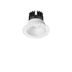 Biała matowa lampa okrągła podtynkowa Ideal Lux 319667 Game trimless round 11w 3000k LED 10cm