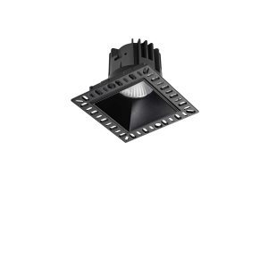Czarna matowa lampa kwadratowa podtynkowa Ideal Lux 319674 Game trimless square 11w 3000k LED 10cm