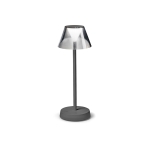 Szara lampa akumulatorowa stołowa Ideal Lux 286730 Lolita tl LED 2.8W 3000k