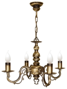 Patynowana lampa wisząca w stylu klasycznym Lemir O1314/W4 Antares 4xE14