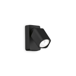 Czarna kwadratowa lampa sufitowa punktowa reflektor Ideal Lux 321530 Rudy ap1 square GU10